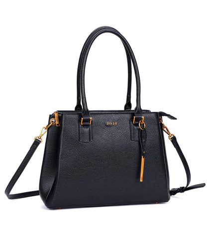 Bolsa Santa Lolla Tote Preta Alça Dupla Tiracolo