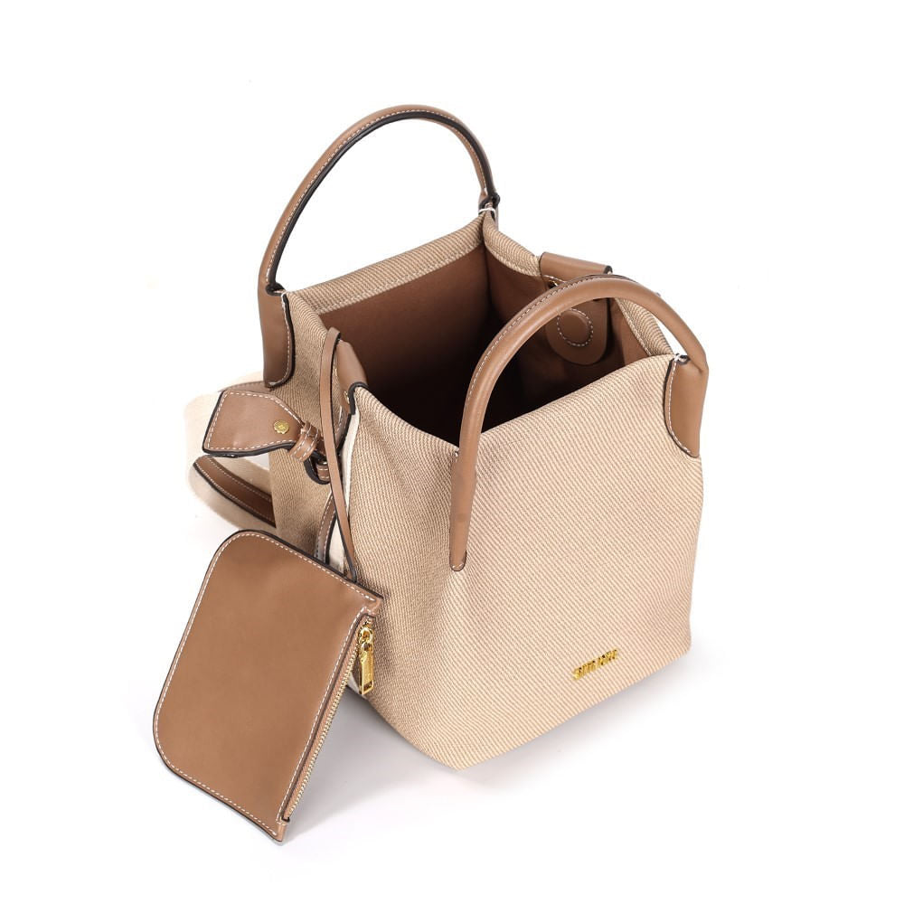 Bolsa Santa Lolla Transversal Nude Alça Dupla