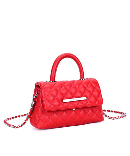 Bolsa Santa Lolla Vermelho Matelassê Correntes