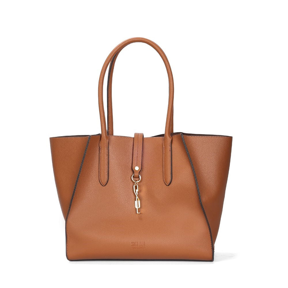 Bolsa Shopper Marrom Santa Lolla Alça De Ombro 