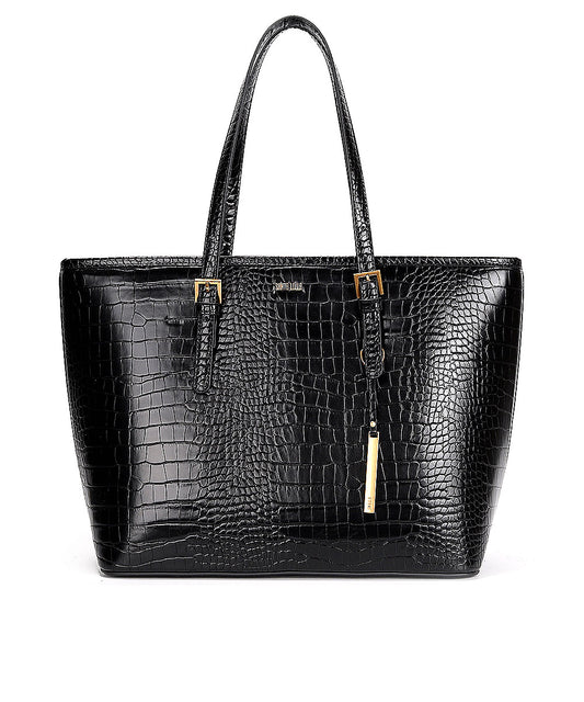 Bolsa Shopper Preta Brilho