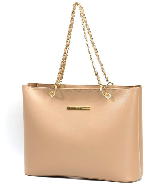 Bolsa Shopper Santa Lolla Areia Alça Correntes