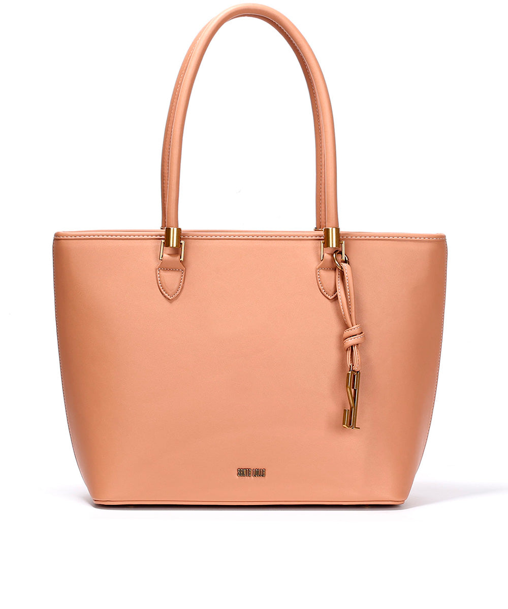 Bolsa Shopper Santa Lolla Cognac Grande Universitária