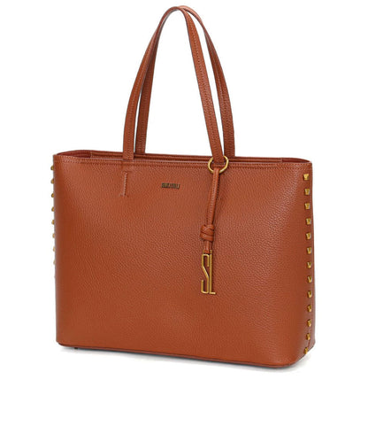 Bolsa Shopper Santa Lolla Marrom Alça Ombro