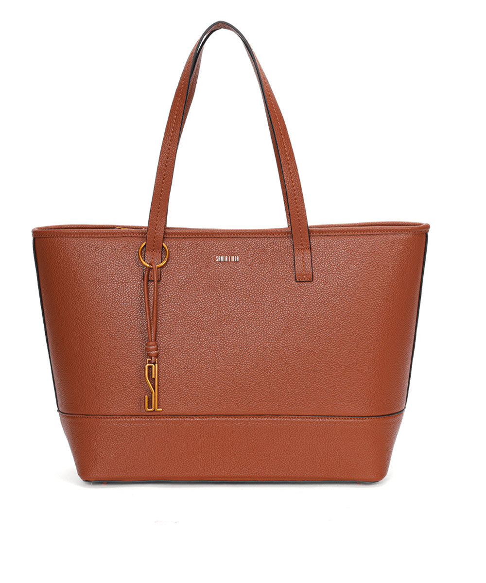 Bolsa Shopper Santa Lolla Marrom Universitária