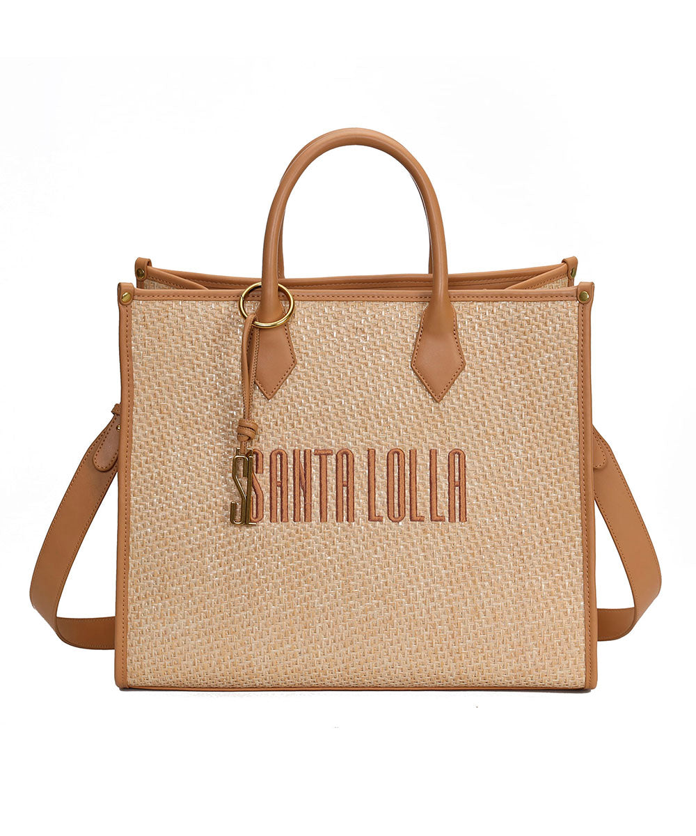 Bolsa Shopper Santa Lolla Nude Castor Tramado