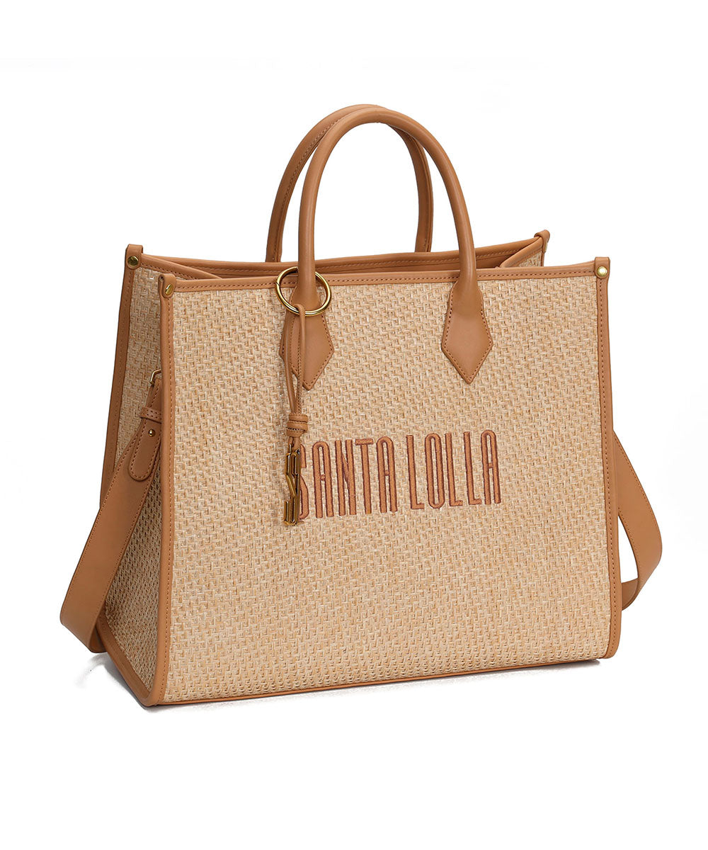 Bolsa Shopper Santa Lolla Nude Castor Tramado