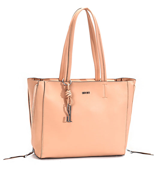 Bolsa Shopper Santa Lolla Nude Rosado Zíper Lateral