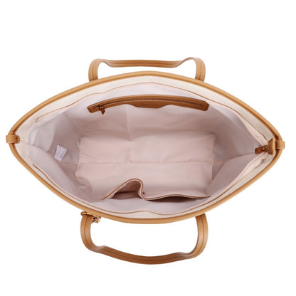 Bolsa Shopper Santa Lolla Off White Alça Caramelo