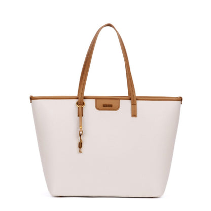 Bolsa Shopper Santa Lolla Off White Alça Caramelo