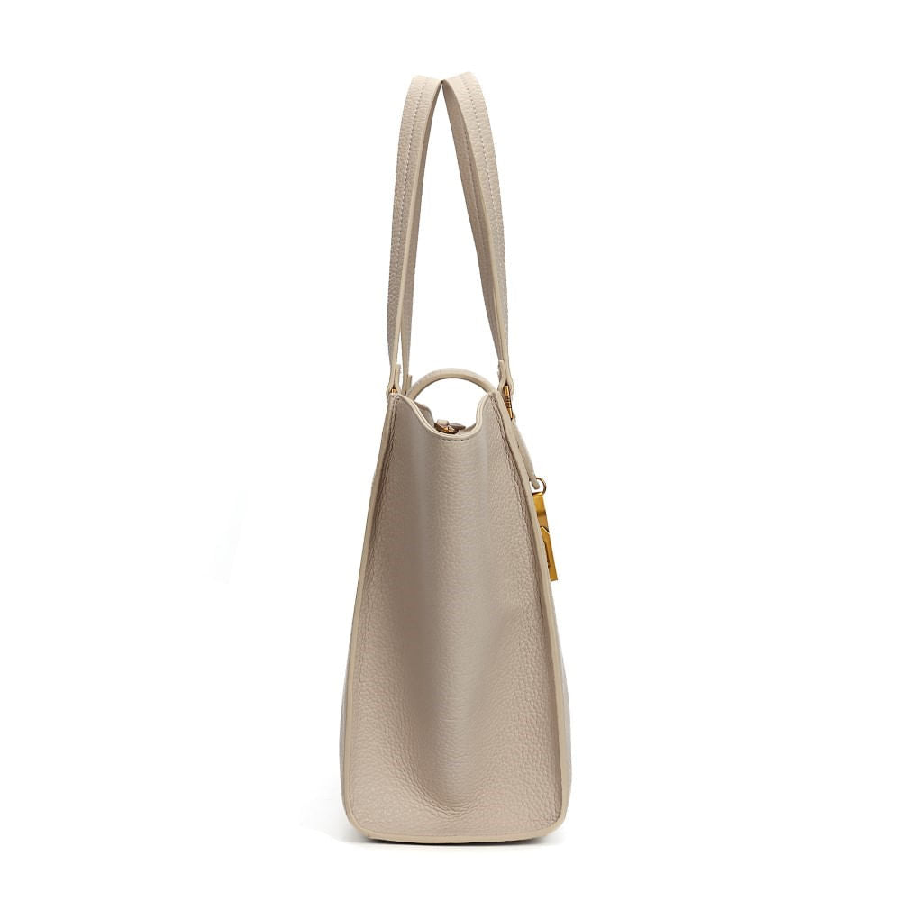 Bolsa Shopper Santa Lolla Off White Alça De Ombro