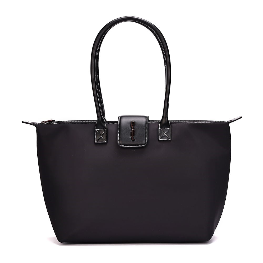 Bolsa Shopper Santa Lolla Preta Alça De Ombro 