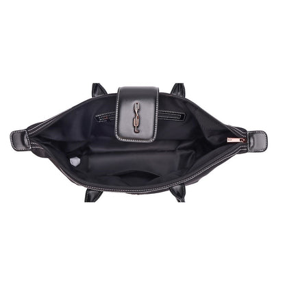 Bolsa Shopper Santa Lolla Preta Alça De Ombro 