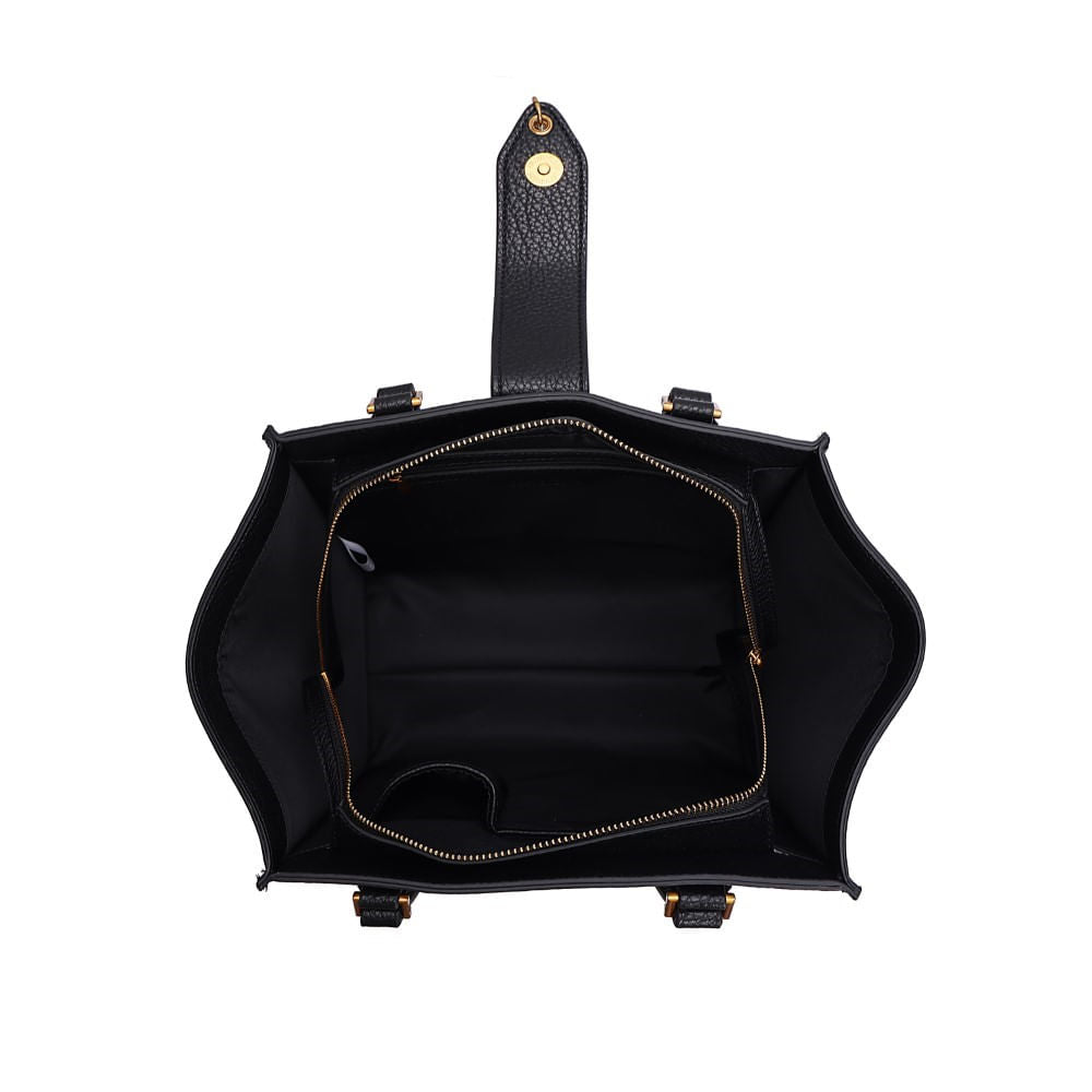 Bolsa Shopper Santa Lolla Preta Alça De Ombro