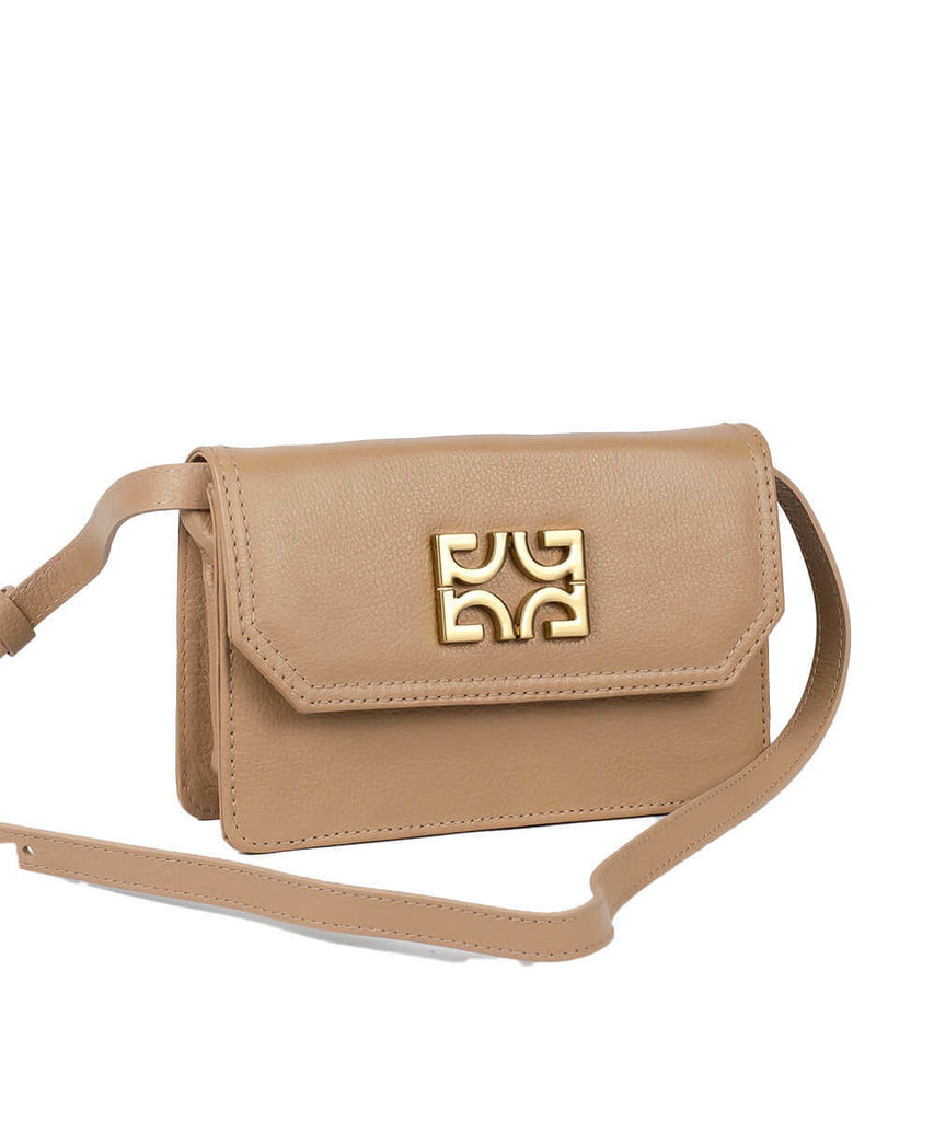 Bolsa Tiracolo Degalls Nude Couro Floater