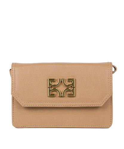 Bolsa Tiracolo Degalls Nude Couro Floater