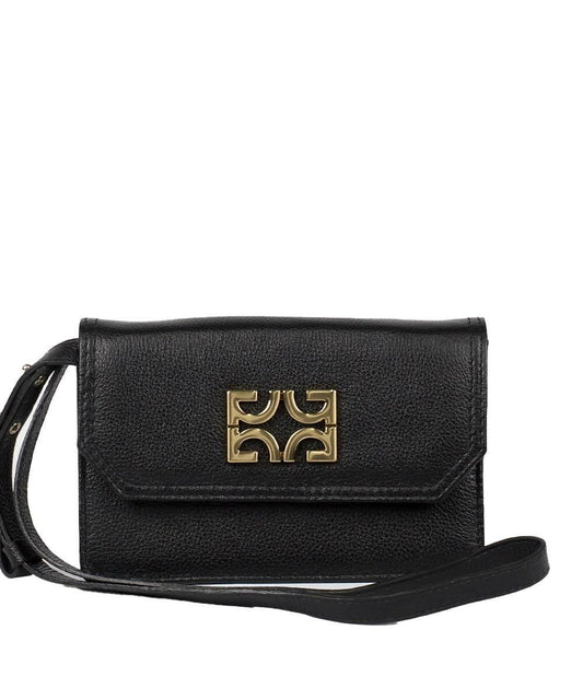 Bolsa Tiracolo Degalls Preta Couro Floater