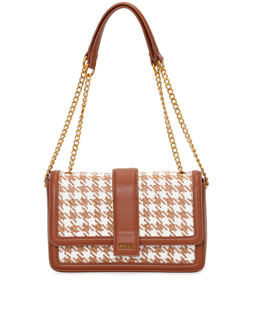 Bolsa Tiracolo Santa Lolla Bege Alça Correntes