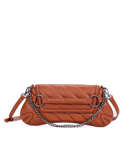 Bolsa Tiracolo Santa Lolla Marrom Alça Corrente