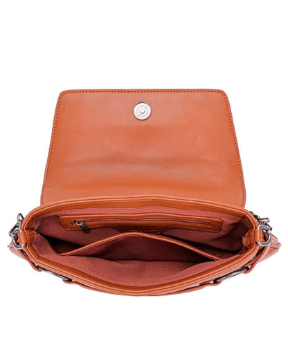 Bolsa Tiracolo Santa Lolla Marrom Alça Corrente