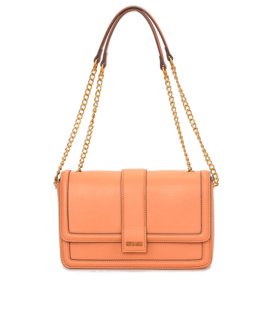 Bolsa Tiracolo Santa Lolla Marrom Cognac Alça Corrente