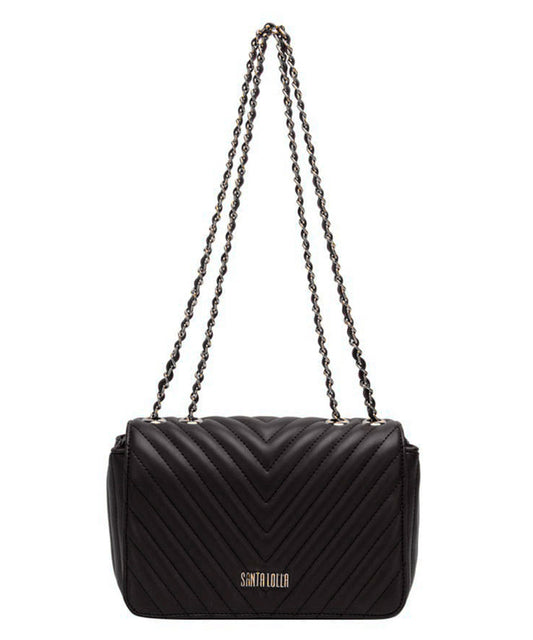 Bolsa Tiracolo Santa Lolla Preta Alça Correntes