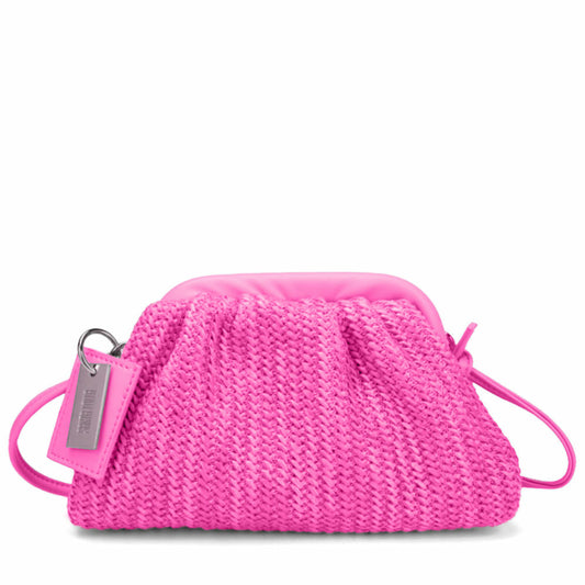 Bolsa Tiracolo Santa Lolla Rosa Neon Palha