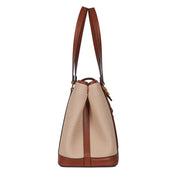 Bolsa Tote Bege Com Caramelo Santa Lolla