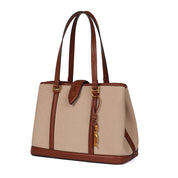 Bolsa Tote Bege Com Caramelo Santa Lolla