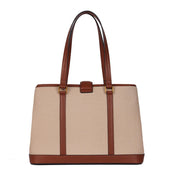 Bolsa Tote Bege Com Caramelo Santa Lolla