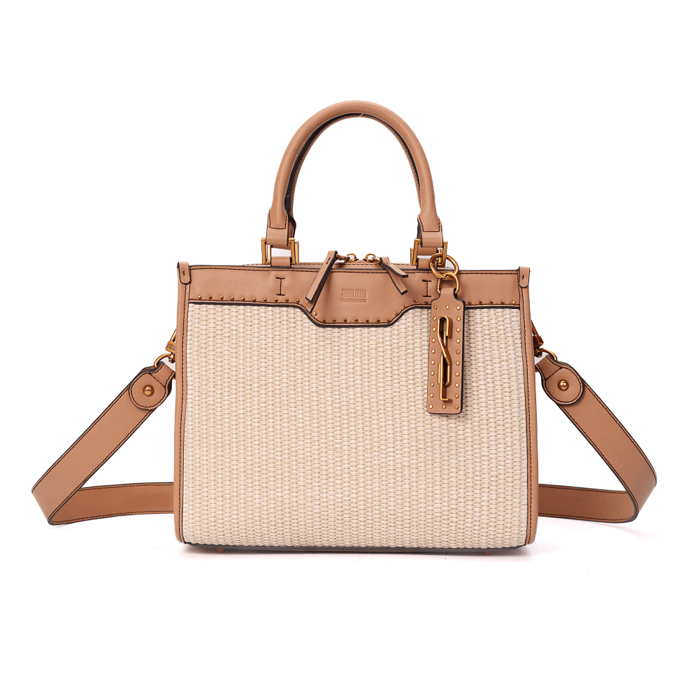 Bolsa Tote Bege Tramada Santa Lolla Duas Alças