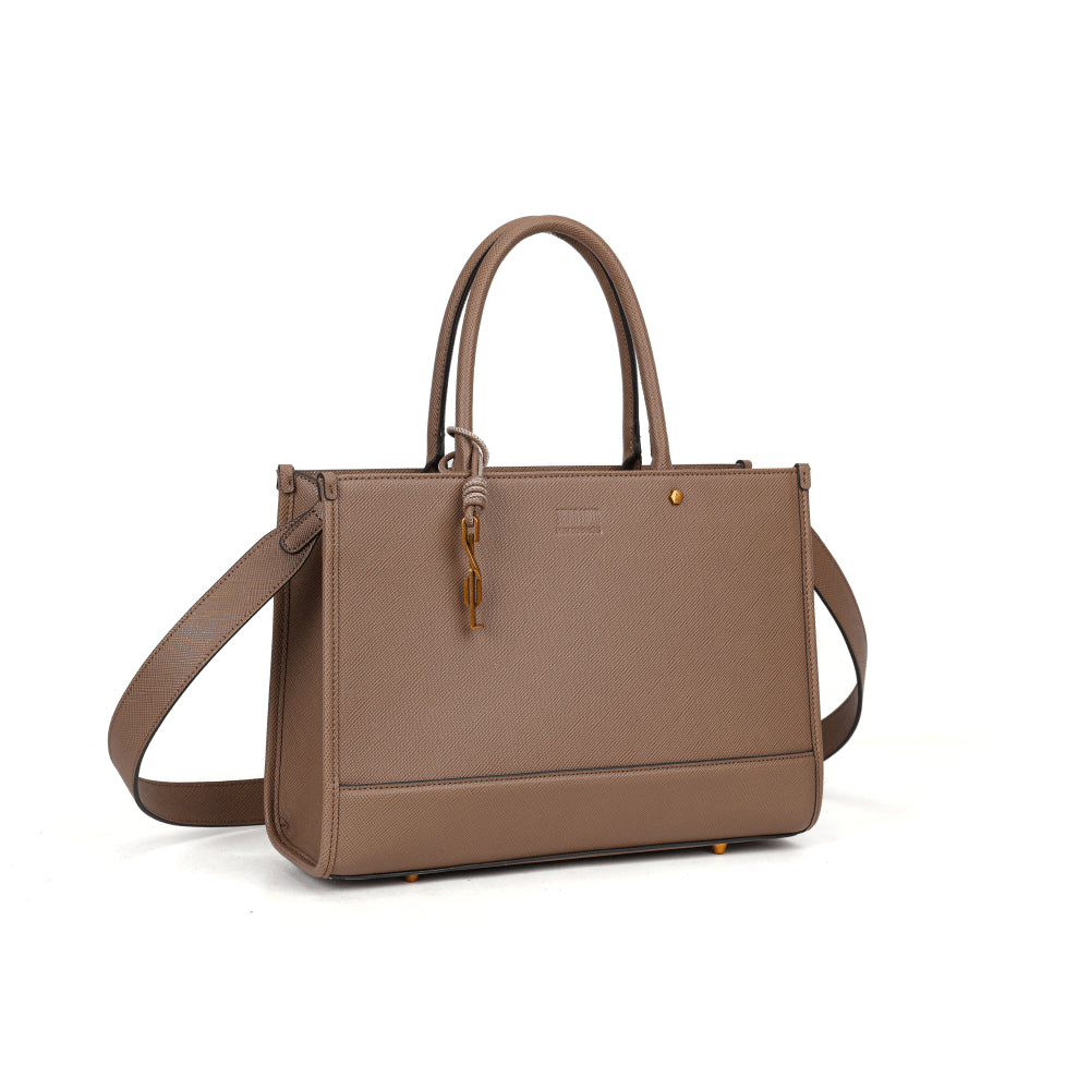 Bolsa Tote Cinza Fog Risco Santa Lolla Duas Alças