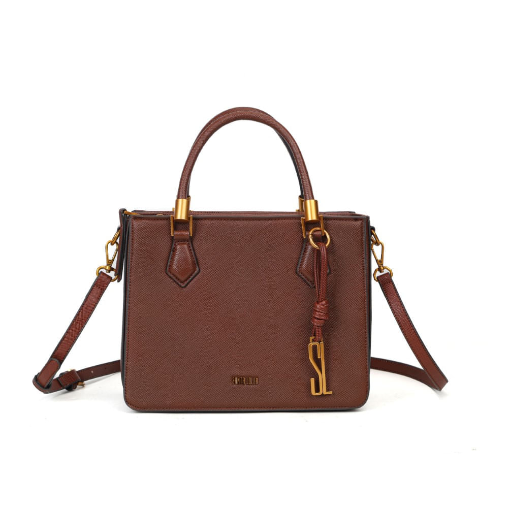 Bolsa Tote Marrom Santa Lolla Duas Alças