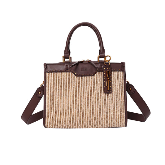 Bolsa Tote Marrom Tramada Santa Lolla Duas Alças