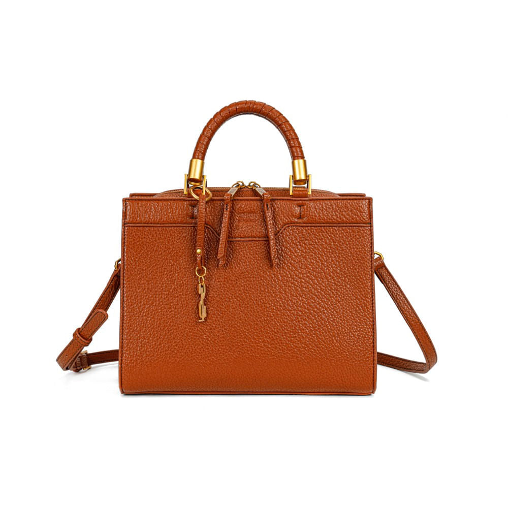 Bolsa Tote Média Santa Lolla Caramelo Alça Transversal