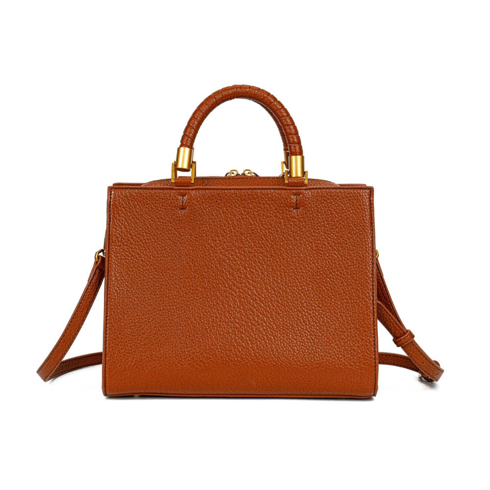 Bolsa Tote Média Santa Lolla Caramelo Alça Transversal