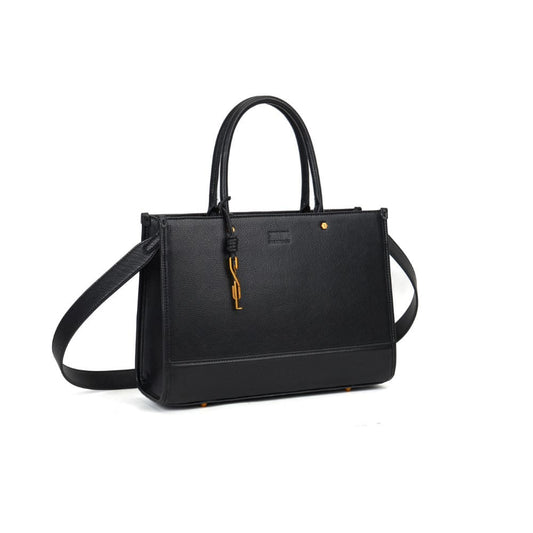 Bolsa Tote Preta Duas Alças Santa Lolla