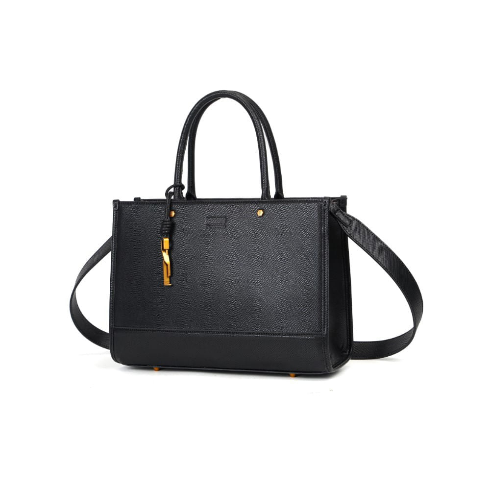 Bolsa Tote Preta Duas Alças Santa Lolla