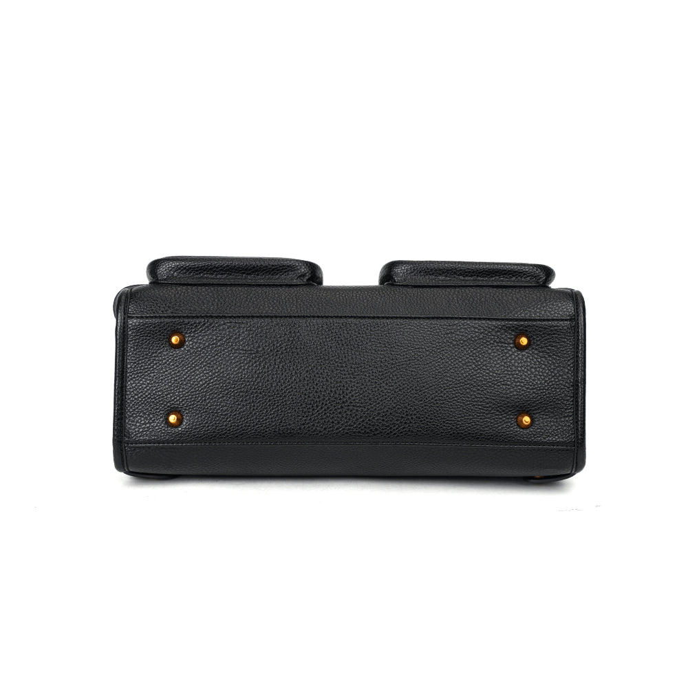 Bolsa Tote Preta Santa Lolla Alça De Ombro