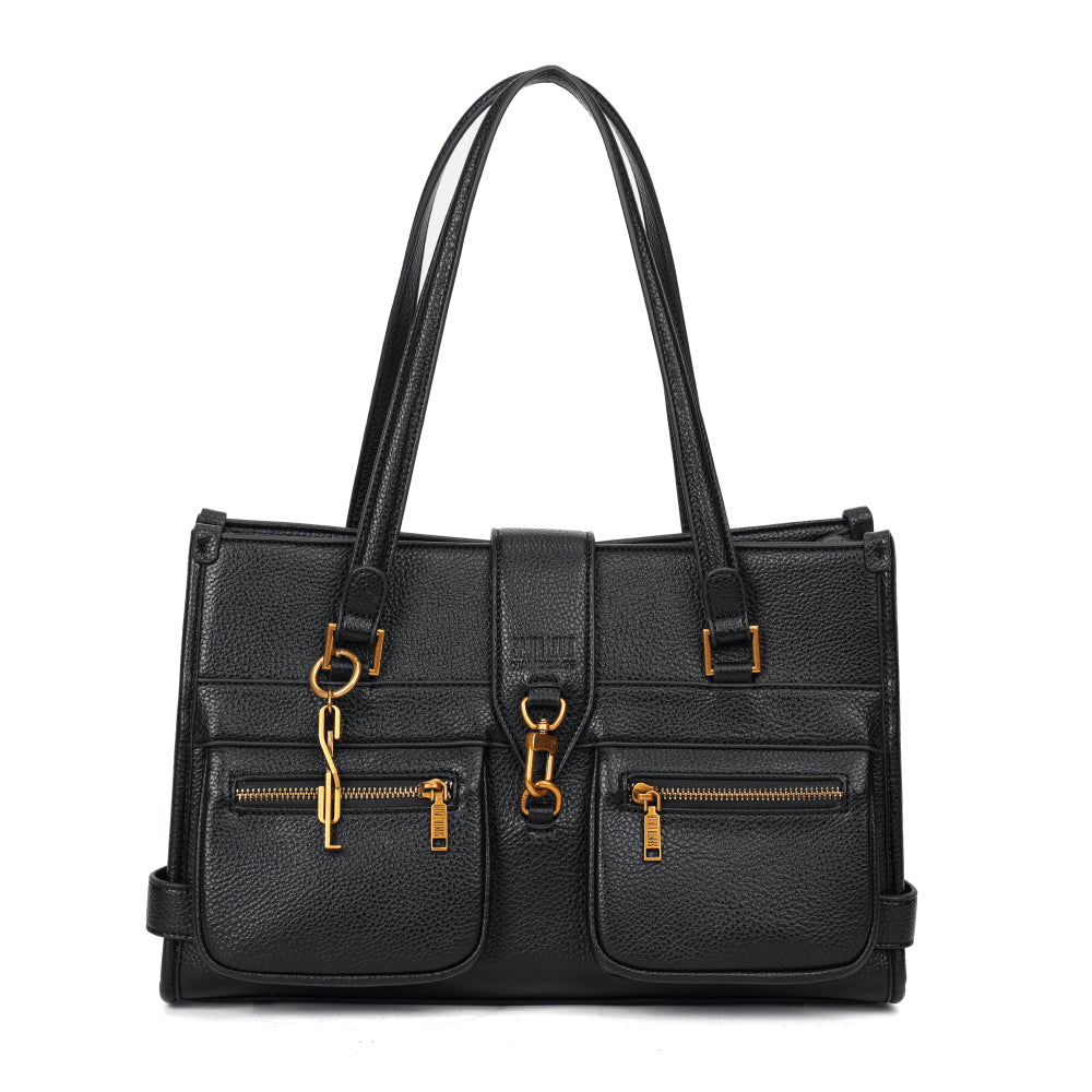 Bolsa Tote Preta Santa Lolla Alça De Ombro