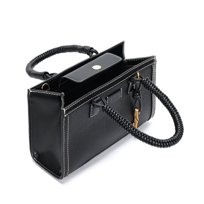 Bolsa Tote Santa Lolla Floater Preta Pesponto