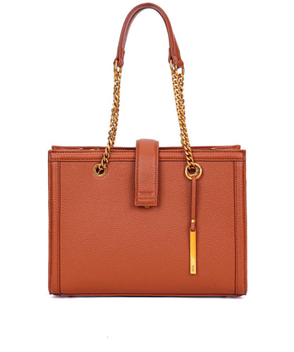 Bolsa Tote Santa Lolla Marrom Alça Corrente