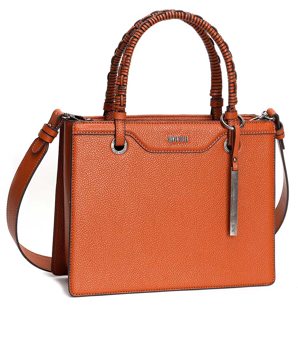 Bolsa Tote Santa Lolla Marrom Alça Transversal
