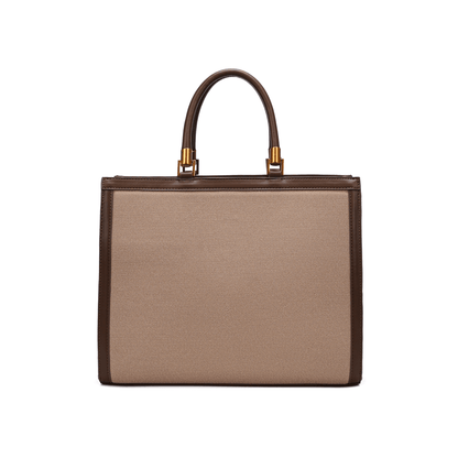 Bolsa Tote Santa Lolla Marrom Canvas Duas Alças