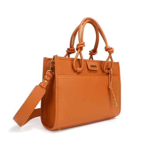 Bolsa Tote Santa Lolla Marrom Estruturada Alça Nó