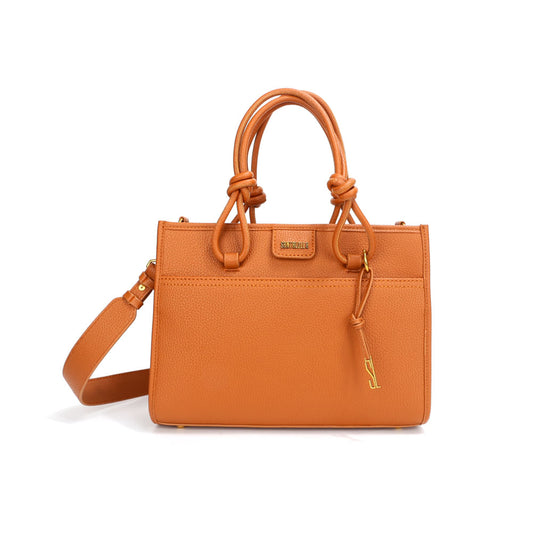 Bolsa Tote Santa Lolla Marrom Estruturada Alça Nó