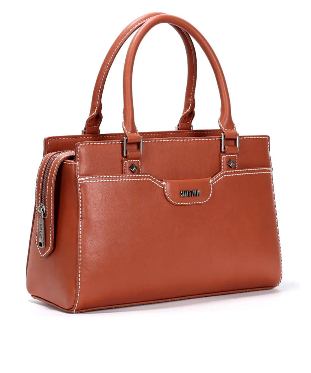 Bolsa Tote Santa Lolla Marrom Transversal