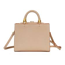 Bolsa Tote Santa Lolla Nude Borda Caramelo Duas Alças