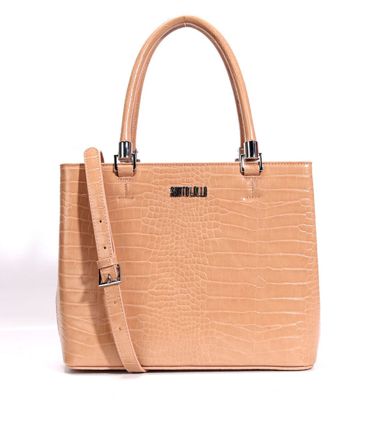 Bolsa Tote Santa Lolla Nude Brilho