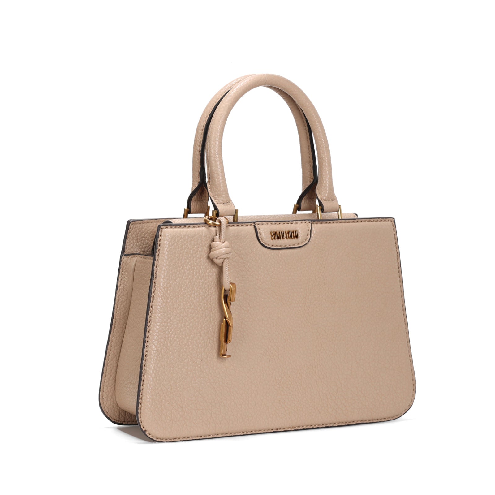 Bolsa Tote Santa Lolla Nude Texturizada Pespontos